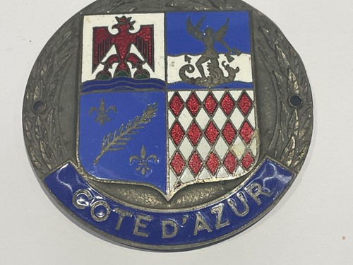 Vintage enamel car badge - vintage,