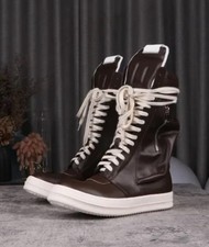 New R0 Men’s Biker Brown Calf Boots Size