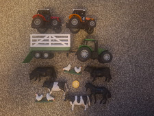 Toy Tractors, Trailor and Farm
