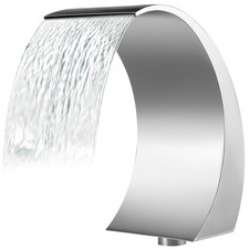 Uimoso 11.8" Swimming Pool Waterfall Fountain Stainless Steel 304 Silver Pool