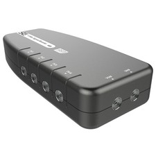 TV Signal Booster Aerial Amplifier 4 Way Signal Distribution Amplifier with Coax