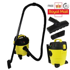 Heavy Duty 1000W Yellow Wet & Dry Vacuum Cleaner 10 Ltr Tub Hoover Wheeled 