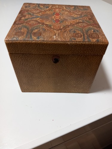 Antique wooden tea - , caddy
