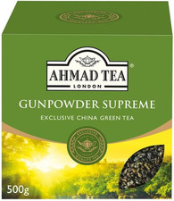 Ahmad Tea Loose Leaf, Gunpowder Supreme, Green Tea, 1 Packet of 500g Loose Leaf