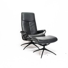 Ekornes Stressless Dublin High Back (M) with Stool Relaxing Chair TV Leather Sc