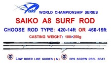 YUKI SAIKO A8 SURF ROD SEA FISHING 3pc YUKI SAIKOU A8 BEACHCASTER ROD 100g-250g