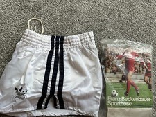 Brand New Vintage Adidas Nylon Shorts White Glanz Sprinter Shiny football