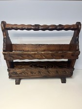 Vintage Dark Brown Solid Wood