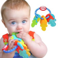 Nuby Ice Gel Teether Keys - Silicone Soothing Baby Teether Toys for Infants