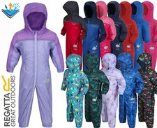 REGATTA PUDDLE RAIN SUIT WATERPROOF RAINSUIT BOYS GIRLS KIDS CHILDRENS RRP £30 