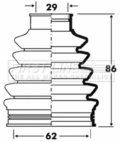 Boot gaiter rear for - gaiter,