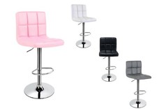 2 X PU Leather Swivel Gas Lift  Bar Stools Kitchen,Breakfast, Pub Next Day -B109