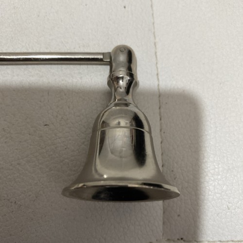 Silver tone metal candle - metal,