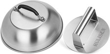 HULISEN Cheese Melting Dome & Smashed Burger Press, 9 Inch Heavy Duty Round... 