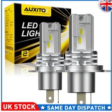 2x H4 9003 HB2 Super White LED Headlight Bulb Conversion Kit High Low Beam 6500K