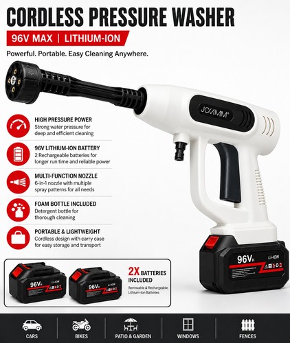 96v cordless pressure washer - 96v,