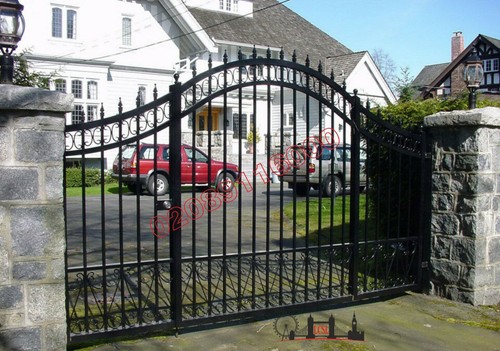 New wrought iron driveway - new,