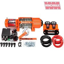 ELECTRIC WINCH 12V ATV BOAT TRAILER 5000 lb (2,268KG) WINCHMAX SYNTHETIC REMOTE