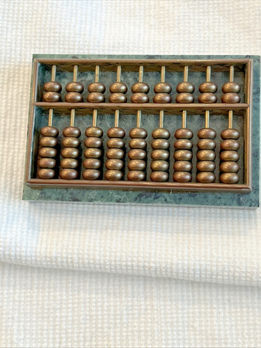 Vintage row abacus on - 9-row,