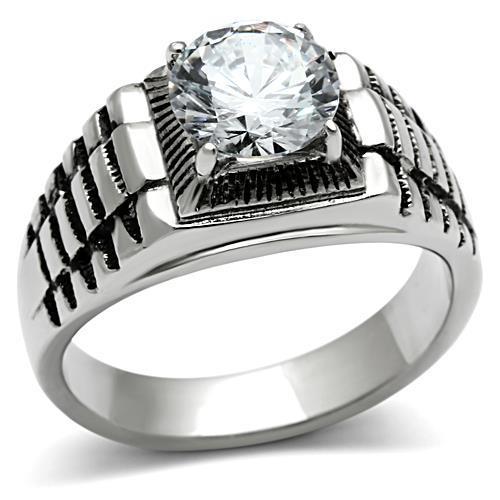 Mens solitaire ring - , signet