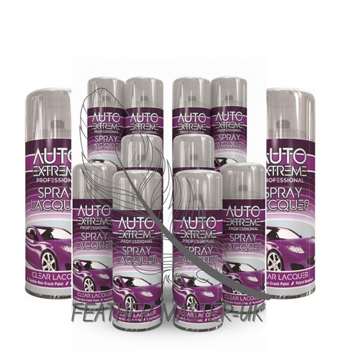 12x 400ml clear lacquer spray - 12x,
