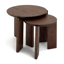 Habitat Xylo Solid Wood Nest of 2 Tables - Walnut