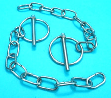 2 x 6mm STAINLESS STEEL Lynch Pin & Chain for Ifor Williams Trailers & Horsebox