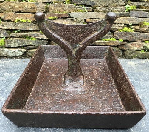 Antique boot scraper - boot, iron