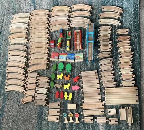 Wooden train set vehicles - train,