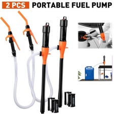 2PC Electric Syphon Pump Battery Operated Petrol Oil Water Fuel Transfer 2.2 Gal