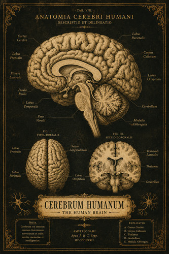 Vintage brain anatomy - 38.,