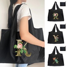 26 Letter Large Women Foldable Reusable Shopping Bag Tote Handbag shoulder Bag