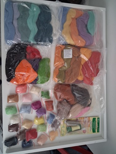 Needle felting wool bundle