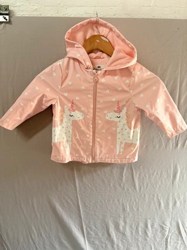 Girls pink unicorn hooded - f&f,