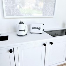 Dolls House Modern Smeg Kettle  & Toaster Set, Miniature Kettle, Choice of