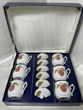 Royal Worcester Custard Pots Evesham Pot De Creme Lidded Pots Vintage