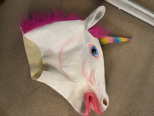 Unicorn rubber face - face, fancy