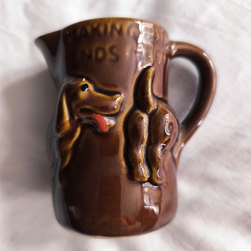 Novelty brown glaze dachshund