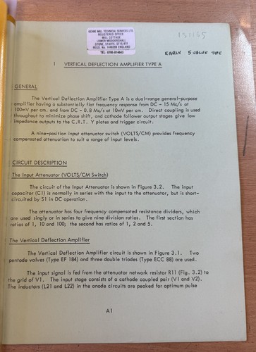 Telequipment type amplifier - telequipment, a