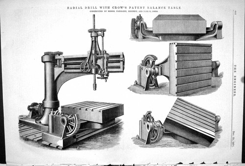 Antique print 1871 radial - 1871,