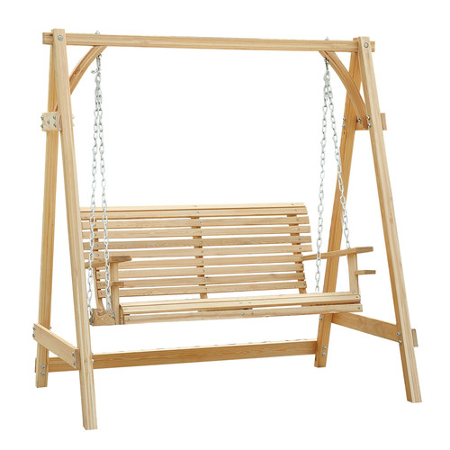 Seater wooden garden - wooden, swing