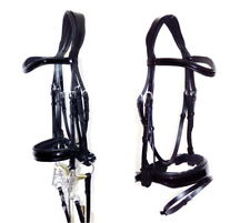FSS FREEWAY Anatomic Double/Snaffle Bridle CUT AWAY Comfort Headpiece Noseband 