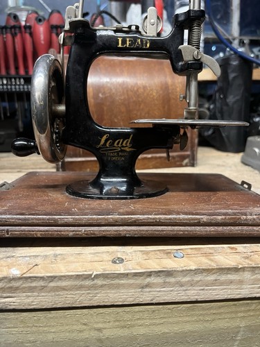 Antique lead sewing - sewing, machine