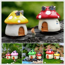 Resin Mushroom House Fairy Garden Miniatures Accessories DIY Micro Landscape