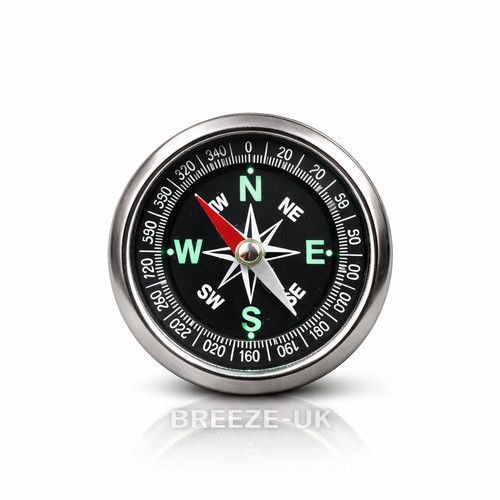 Mini brass pocket compass - pocket,