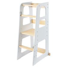 Kids Toddler Learning Tower Adjustable Foldable Kitchen Steps Stool Helper