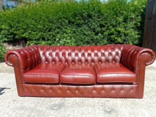 Chesterfield sofa oxblood red - sofa,