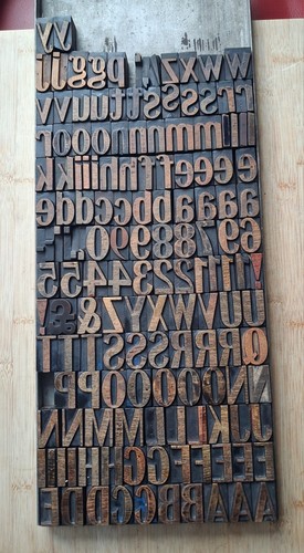Wooden letterpress printing - letterpress,