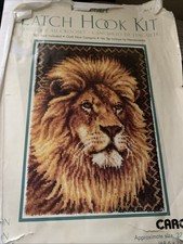 Woolen Rug Kit. Started. Lion