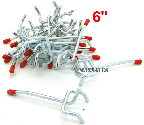 50pc peg board hooks - 6",